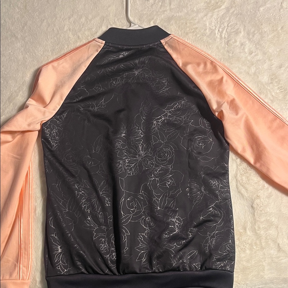 Adidas Women's Black and Peach Bomber Jacket - Picture 3 of 4